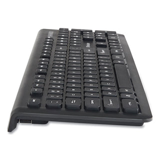 Verbatim® Wireless Slim Keyboard, 103 Keys, Black (VER99793)