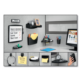 Fellowes® Partition Additions Dry Erase Board, 15.38 x 13.25, White Surface, Dark Graphite HPS Frame (FEL75905)