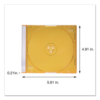 Verbatim® CD/DVD Slim Case, Assorted Colors, 50/Pack (659738)