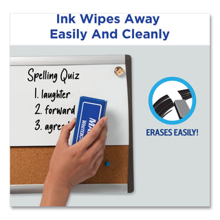 Avery® MARKS A LOT Desk-Style Dry Erase Marker, Broad Chisel Tip, Black, Dozen (AVE24408)