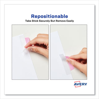 Avery® Ultra Tabs Repositionable Margin Tabs, 1/5-Cut Tabs, Assorted Pastels, 2.5" Wide, 48/Pack (AVE74867)
