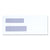 Universal® Double Window Business Envelope, #8 5/8, Square Flap, Gummed Closure, 3.63 x 8.88, White, 500/Box (UNV35213)