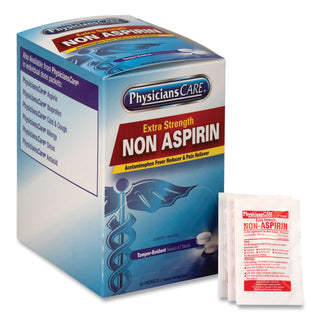 PhysiciansCare® Non Aspirin Acetaminophen Medication, Two-Pack, 50 Packs/Box (ACM90016) (ACM90016)