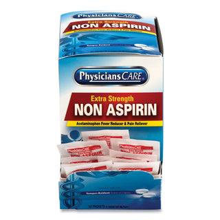 PhysiciansCare® Non Aspirin Acetaminophen Medication, Two-Pack, 50 Packs/Box (ACM90016) (ACM90016)
