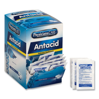 PhysiciansCare® Antacid Calcium Carbonate Medication, Two-Pack, 50 Packs/Box (ACM90089)