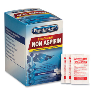 PhysiciansCare® Pain Relievers/Medicines, XStrength Non-Aspirin Acetaminophen, 2/Packet, 125 Packets/Box (FAO40800)