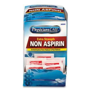 PhysiciansCare® Pain Relievers/Medicines, XStrength Non-Aspirin Acetaminophen, 2/Packet, 125 Packets/Box (FAO40800)