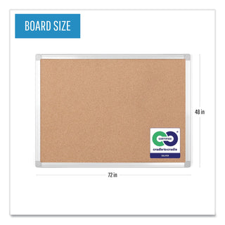 MasterVision™ Earth Cork Board, 48 x 72, Aluminum Frame (BVCCA271790)