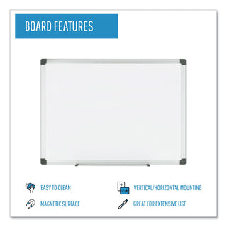 MasterVision™ Porcelain Value Dry Erase Board, 48 x 96, White, Aluminum Frame (BVCCR1501170MV)