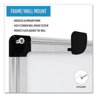 MasterVision™ Porcelain Value Dry Erase Board, 48 x 96, White, Aluminum Frame (BVCCR1501170MV)