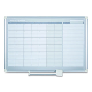 MasterVision™ Monthly Planner, 48x36, Silver Frame (BVCGA0597830)
