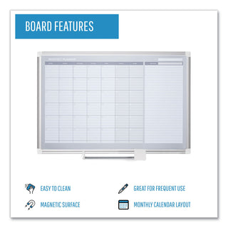 MasterVision™ Monthly Planner, 48x36, Silver Frame (BVCGA0597830)