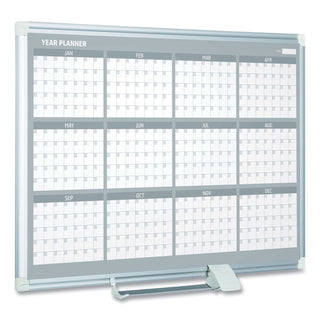 MasterVision™ 12 Month Year Planner, 36x24, Aluminum Frame (BVCGA03106830)