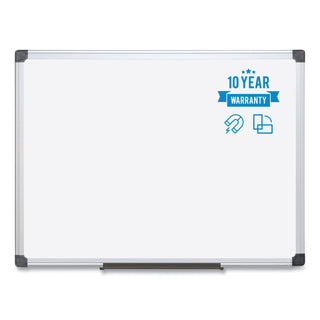 MasterVision™ Value Lacquered Steel Magnetic Dry Erase Board, 18 x 24, White, Aluminum (BVCMA0207170)