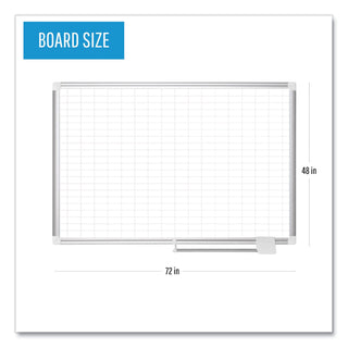 MasterVision™ Grid Planning Board, 1 x 2 Grid, 72 x 48, White/Silver (BVCMA2792830)