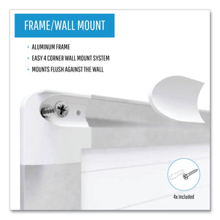 MasterVision™ Grid Planning Board, 1 x 2 Grid, 72 x 48, White/Silver (BVCMA2792830)
