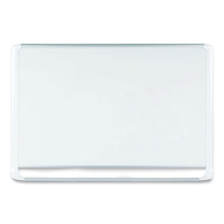 MasterVision™ Lacquered steel magnetic dry erase board, 24 x 36, Silver/White (BVCMVI030205)