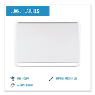 MasterVision™ Lacquered steel magnetic dry erase board, 24 x 36, Silver/White (BVCMVI030205)