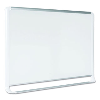 MasterVision™ Lacquered steel magnetic dry erase board, 24 x 36, Silver/White (BVCMVI030205)