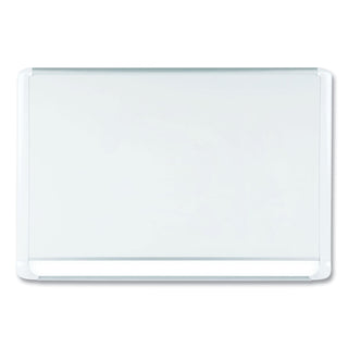 MasterVision™ Lacquered steel magnetic dry erase board, 36 x 48, Silver/White (BVCMVI050205)