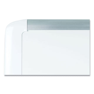MasterVision™ Lacquered steel magnetic dry erase board, 36 x 48, Silver/White (BVCMVI050205)