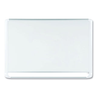 MasterVision™ Lacquered steel magnetic dry erase board, 48 x 72, Silver/White (BVCMVI270205)
