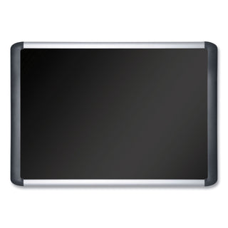 MasterVision™ Black fabric bulletin board, 48 x 72, Silver/Black (BVCMVI270301)