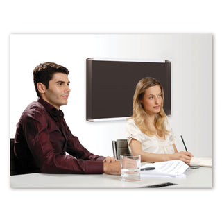 MasterVision™ Black fabric bulletin board, 48 x 72, Silver/Black (BVCMVI270301)