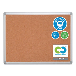 MasterVision™ Earth Cork Board, 18x24, Aluminum Frame (BVCCA021790)