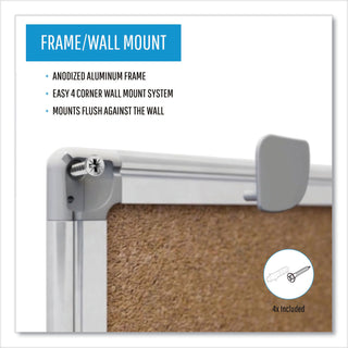 MasterVision™ Earth Cork Board, 18x24, Aluminum Frame (BVCCA021790)