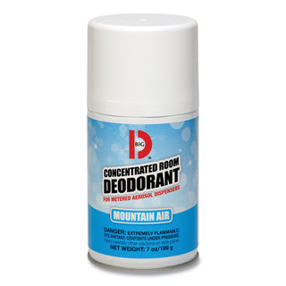 Big D Metered Concentrated Room Deodorant, Mountain Air Scent, 7 oz Aerosol, 12/Carton (10-0886)