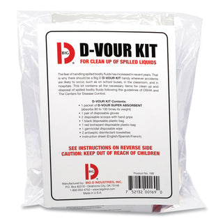 Big D D'vour Clean-up Kit, Powder, All Inclusive Kit, 6/Carton (BIG169)