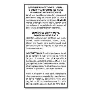 Big D D-Vour Absorbent Powder, Canister, Lemon, 16oz, 6/Carton (BGD166)