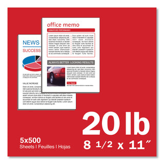 Navigator® Premium Multipurpose Copy Paper, 97 Bright, 20 lb, 8.5 x 11, White, 500 Sheets/Ream, 5 Reams/Carton (SNANMP115R)