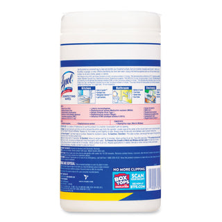 LYSOL® Brand Disinfecting Wipes, 7 x 8, Lemon and Lime Blossom, 80 Wipes/Canister, 6 Canisters/Carton (RAC77182)