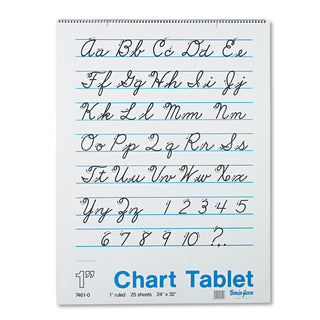Pacon® Chart Tablets, 1" Presentation Rule, 24 x 32, 25 Sheets (PAC74610)
