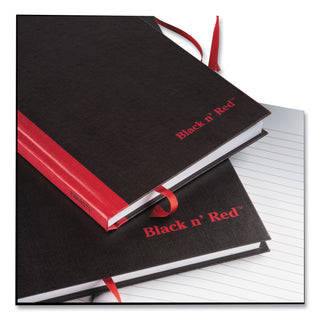 Black n' Red™ Casebound Notebooks, Wide/Legal Rule, Black Cover, 8.25 x 5.68, 96 Sheets (JDKE66857)