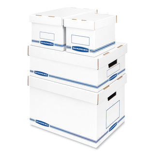 Bankers Box® Organizer Storage Boxes, X-Large, 12.75" x 16.5" x 10.5", White/Blue, 12/Carton (FEL4662401)