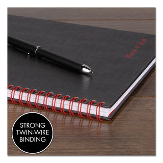 Black n' Red™ Hardcover Twinwire Notebooks, 1 Subject, Wide/Legal Rule, Black/Red Cover, 9.88 x 7, 70 Sheets (JDK400110532)