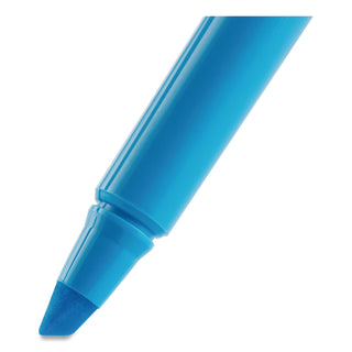 BIC® Brite Liner Highlighter, Chisel Tip, Fluorescent Blue, Dozen (BICBL11BE)