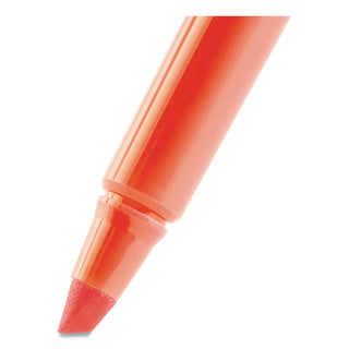 BIC® Brite Liner Highlighter, Chisel Tip, Fluorescent Orange, Dozen (BICBL11OE)