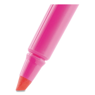 BIC® Brite Liner Highlighter, Chisel Tip, Fluorescent Pink, Dozen (BICBL11PK)