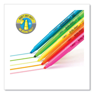 BIC® Brite Liner Highlighter, Chisel Tip, Fluorescent Yellow, Dozen (BICBL11YW)
