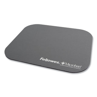 Fellowes® Mouse Pad with Microban Protection, 9 x 8, Graphite (FEL5934001)
