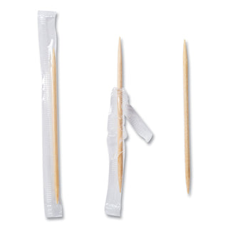 AmerCareRoyal® Mint Cello-Wrapped Wood Toothpicks, 2 1/2", Natural, 1000/Box, 15 Boxes/Carton (RPPRM115) (RPPRM115)