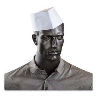 AmerCareRoyal® Classy Cap, Crepe Paper, White, Adjustable, One Size, 100 Caps/Pk, 10 Pks/Carton (RPPRCC2W)