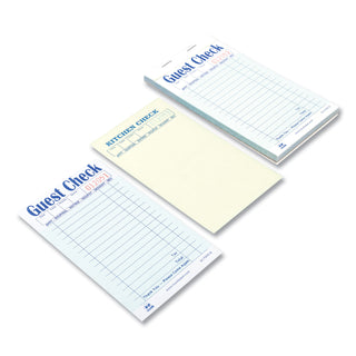 AmerCareRoyal® Guest Check Book, Carbonless Duplicate, 3 2/5 x 6 7/10, 50/Book, 50 Books/Carton (RPPGC70002)