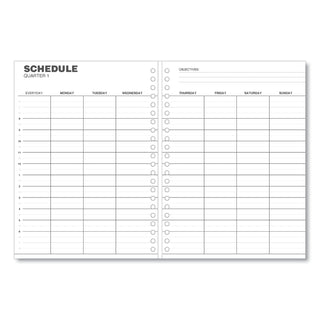Universal® Monthly Planner, 11 x 8, Black Cover, 14-Month: Dec 2024 to Jan 2026 (UNV71001)