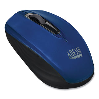 Adesso iMouse S50 Wireless Mini Mouse, 2.4 GHz Frequency/33 ft Wireless Range, Left/Right Hand Use, Blue (ADEIMOUSES50L)