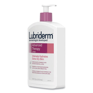 Lubriderm® Advanced Therapy Moisturizing Hand/Body Lotion, 16oz Pump Bottle, 12/Carton (PFI48322)